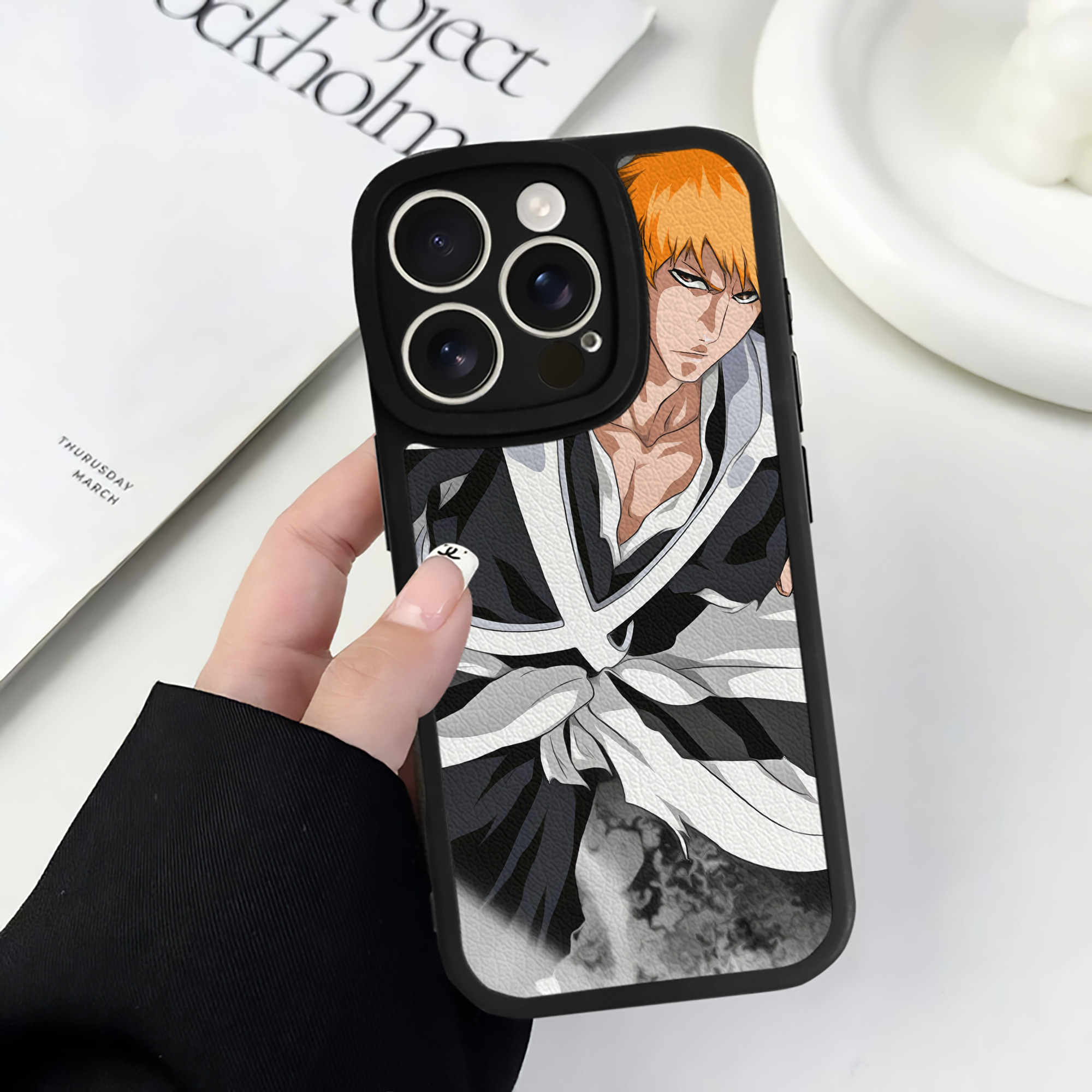 （画像用） ブリーチ BLEACH 【iPhone 16シリーズ対応】シリコンスマホケース（レザー調） 材質：シリコン